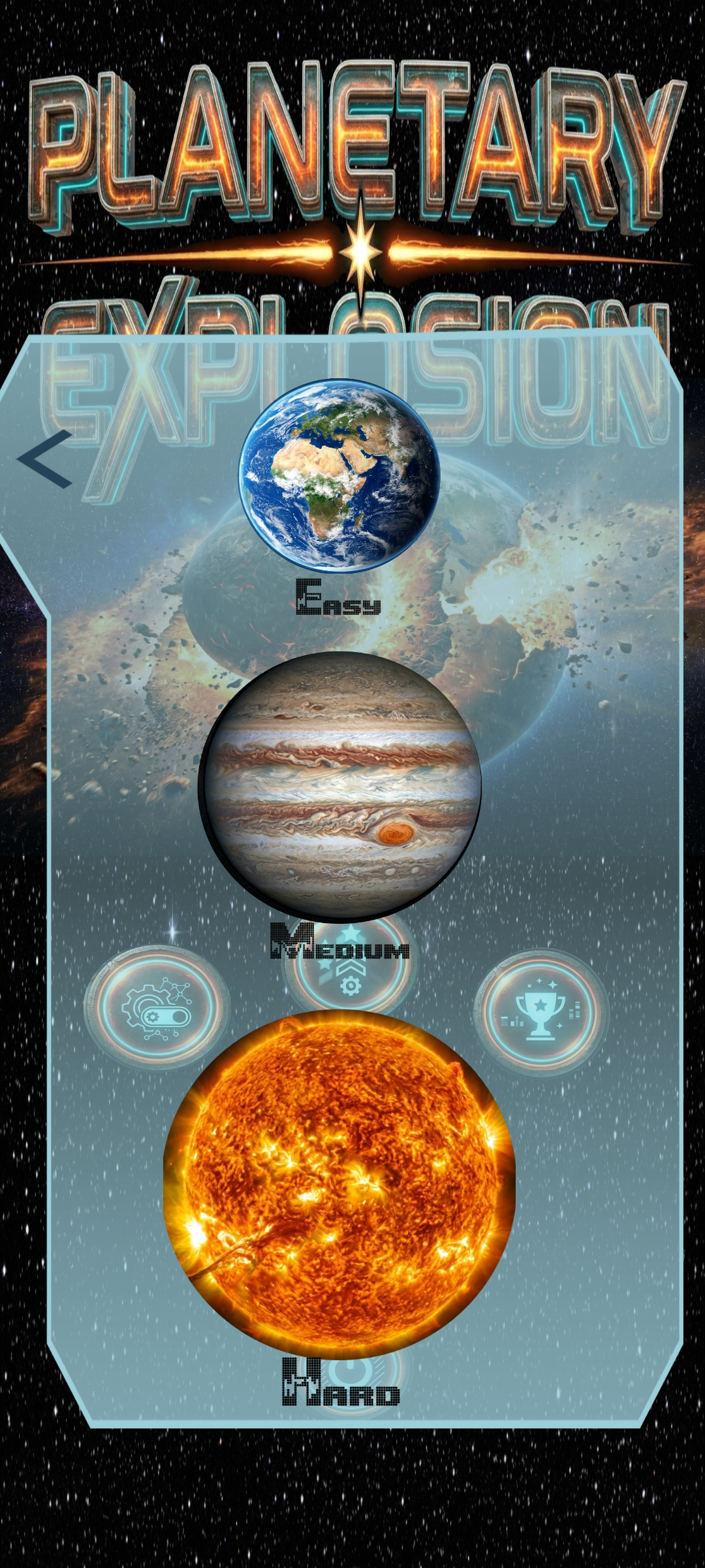 Modos de dificultad de Planetary Explosion